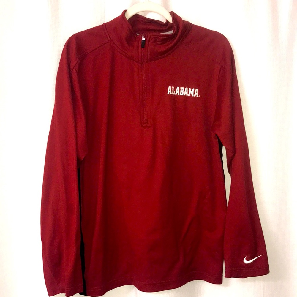 Red Nike University of Alabama Mens Athletic Quarter-Zip